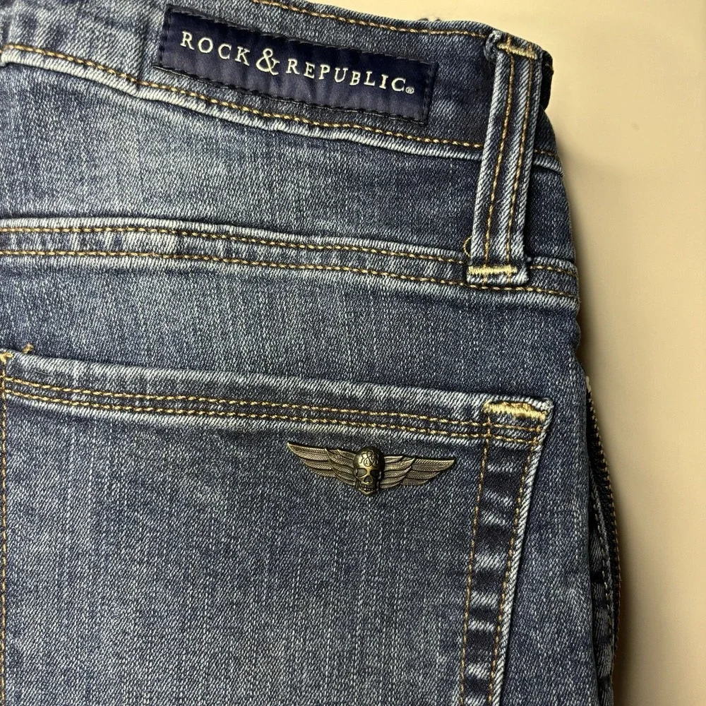 Rock and Republic Zipadeedooda Zip‎ Leg Jeans Size 6